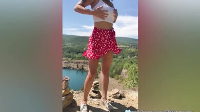 Busty virgin was fucked in public for the first time