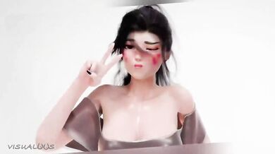 Overwatch Dva Threesome at Photoshoot