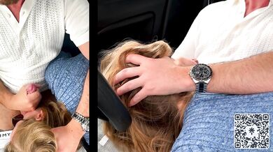 Sloppy Car Blowjob While Cars Pass By - Risky Public