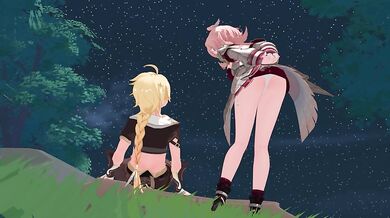 Genshin Impact – Linnea Outdoor Sex With Aether - Hentai 3D Animation