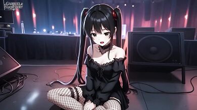 [Uncensored] Goth Girl Fan Fucks Rockstar Backstage – Alternative Roleplay - Hentai Part 2