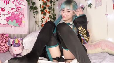 ANAL CREAMPIE WITH DILDO COSPLAY HATSUNE MIKU