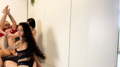 I blindfolded my husband and hid my friend in the closet; she walked in during sex