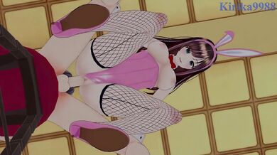 KizunaAI (Otona) (Bunny Girl) and I have intense sex in the casino. - VTuber Hentai