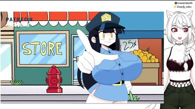 Busty Cop Audrey Seduced by Massive Dick