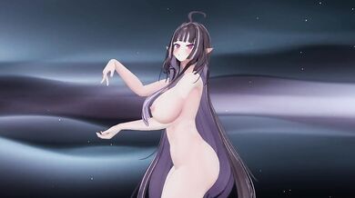Dice MMD | Hentai Elf VTuber Outfit Change Until Naked