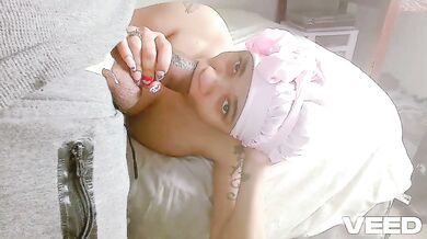 Jamaican Ebony Face Fuck Deepthroat Milf Spitting and Gagging Blowjob Pov