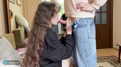 Amateur Blowjob from a Passionate Stepsister. Best Blowjob