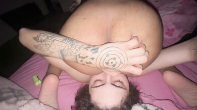 Her tight pussy drowns in aggressive passion