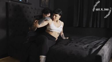 Hot Lesbian fuck after gym