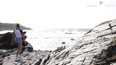 Rough Fuck on the Cliffs Overlooking the Sea - Risky Public Outdoor Sex