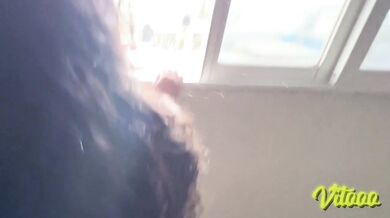 My girlfriend is submissive, watch how she fucks when we're in the room - Big ass