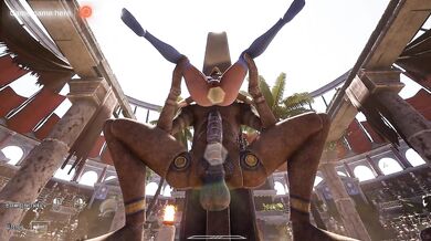 The Ancient Secret Statue Woke Up and Started Dominating Lara in a Rhythmic Motion – 3D Hentai Game