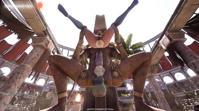 The Ancient Secret Statue Woke Up and Started Dominating Lara in a Rhythmic Motion – 3D Hentai Game
