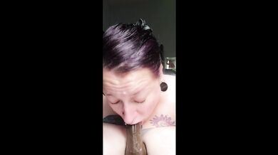 Mature BBW Milf DeepThroats Chocolate toy