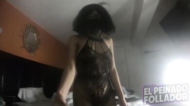Petite sex addict enjoys my cock and asks me to cum on her natural tits