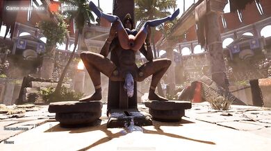 An Ancient Statue Suddenly Awakened and Passionately Took Lara From Behind – 3D Hentai Game. part 2