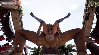 An Ancient Statue Suddenly Awakened and Passionately Took Lara From Behind – 3D Hentai Game. part 2