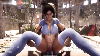 An Ancient Statue Suddenly Awakened and Passionately Took Lara From Behind – 3D Hentai Game. part 2