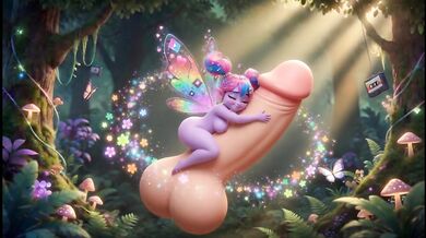 A tiny forest fairy is obsessed with my dick