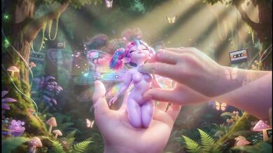A tiny forest fairy is obsessed with my dick