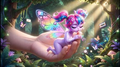 A tiny forest fairy is obsessed with my dick