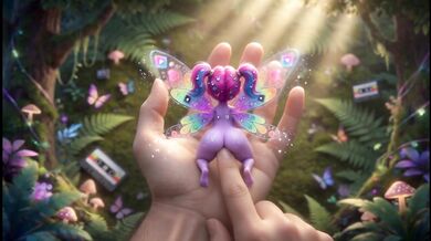 A tiny forest fairy is obsessed with my dick
