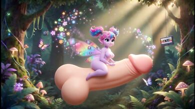 A tiny forest fairy is obsessed with my dick