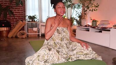 Petite Ebony Does Sensual Erotic Tantric Yoga (ASMR)
