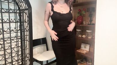 POV: Goth girl misses her daddy so she makes a stripping video for him