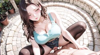 Black Stockings Legs Spread Wide! Blue Goddess Cowgirl Rides Passionately Until Legs Shake