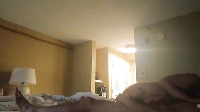 Nympho Cheating wife-Loud riding orgasm in hotel and cuck husband fucks her messy pussy sloppy seconds