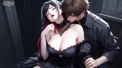 [Uncensored] Goth Girl Fan Fucks Rockstar Backstage – Alternative Roleplay - Hentai Part 3