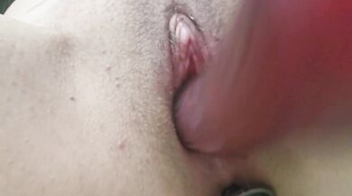 Pink toy for a bit with anal plug
