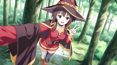 Megumin and Kazuma forest sex walk in the AI ​​porn adaptation of Konosuba