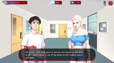 Sexy Classmate Gave Me a Sneaky Handjob - Red Brim Sex Game Part 2 [18+]