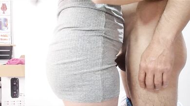 Surprise for my husband" I blindfolded him and in the middle of sex my friend came in "surprise