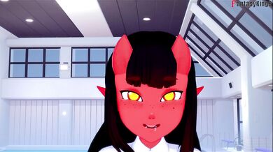 Meru the succubus POV bikini blowjob sex | Full & POV on patreon: Fantasyking3