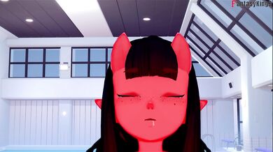 Meru the succubus POV bikini blowjob sex | Full & POV on patreon: Fantasyking3
