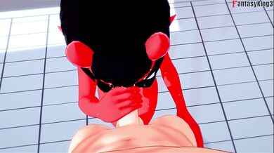Meru the succubus POV bikini blowjob sex | Full & POV on patreon: Fantasyking3