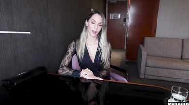 A Skinny Blonde French Lawyer Gets Pounded To Save Her Client's Divorce Agreement !!!