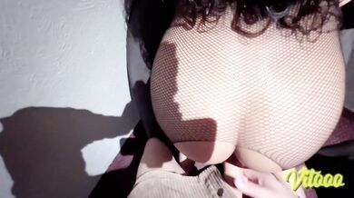 Latina in lingerie teasing her boyfriend to penetrate her hard