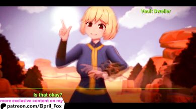 Vault Dweller Girl from Fallout Researching Your Dick! Hot Hentai Animation