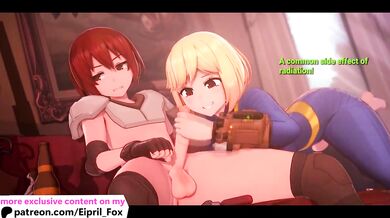 Vault Dweller Girl from Fallout Researching Your Dick! Hot Hentai Animation