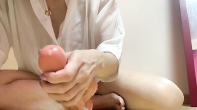 Look to the back of the vagina with Cuzco and bukkake to the back of the vagina with ejaculation dildo Masturbation selfie