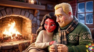 Christmas Affair Cheating wife Moranguete takes her lover Batatudo’s anal Naughty Christmas Gift Married Moranguete cheats on her husband with Batatud
