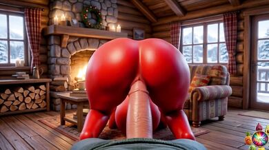 Christmas Affair Cheating wife Moranguete takes her lover Batatudo’s anal Naughty Christmas Gift Married Moranguete cheats on her husband with Batatud