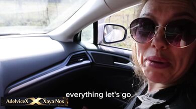 Redhead Milf: Deepthroat in Woods with Random Traveling Companion