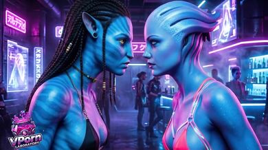 Neytiri being sensual - Avatar