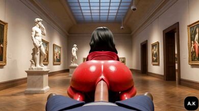 Art Gallery Cheating wife Moranguete takes her lover Batatudo’s anal Caught at the Exhibition? Married Moranguete gets eaten by Batatudo behind the
